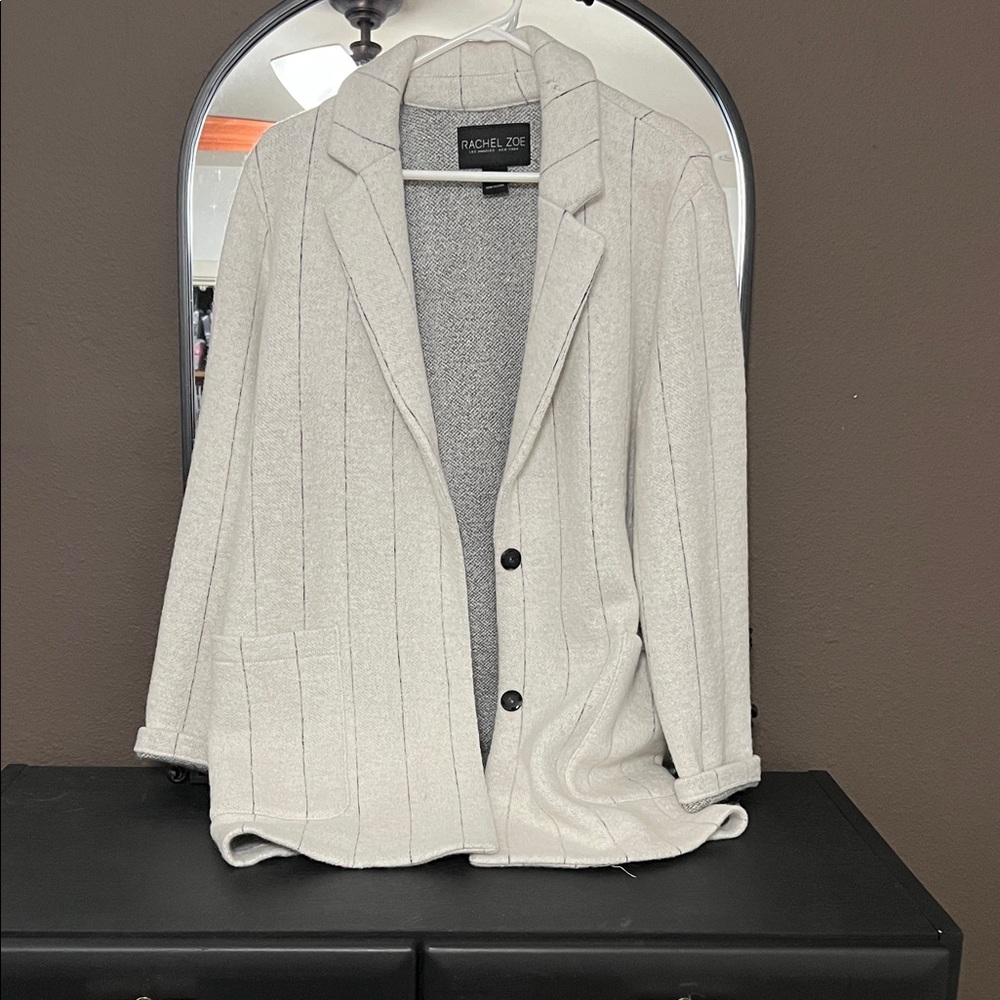 Rachel Zoe Textured Cream Jacket
